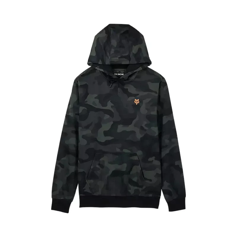 Fox Head Camo Pullover Casual Hoodie in Black Camouflage-2
