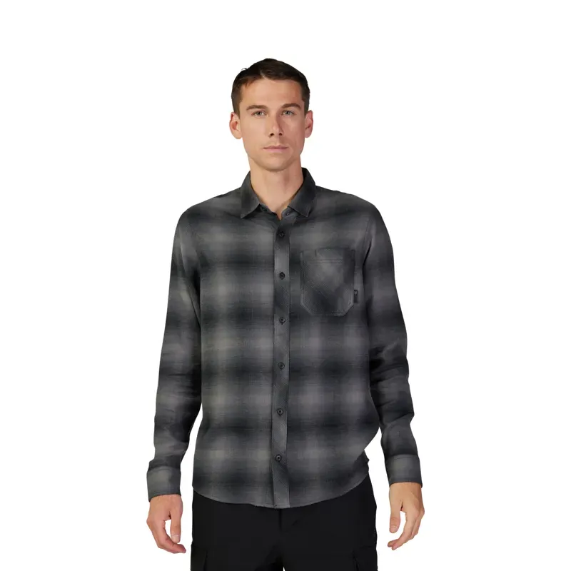 Fox Survivalist Casual Flannel Shirt in Black