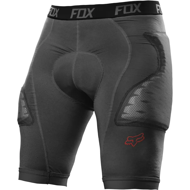 Fox Titan Race Protection Shorts in Charcoal Grey