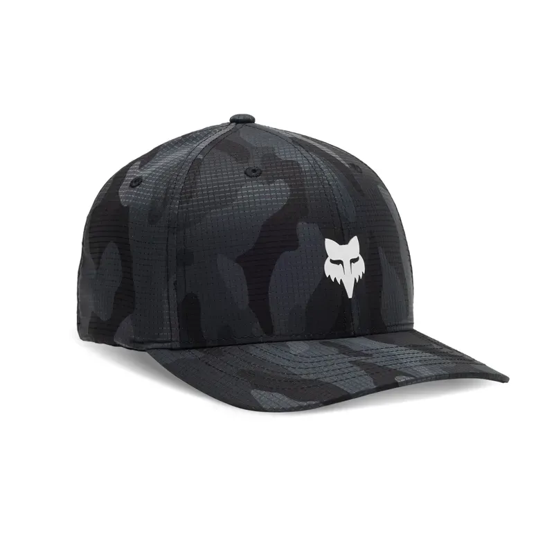 Fox Head Camo Tech Flexfit Hat in Black Camo