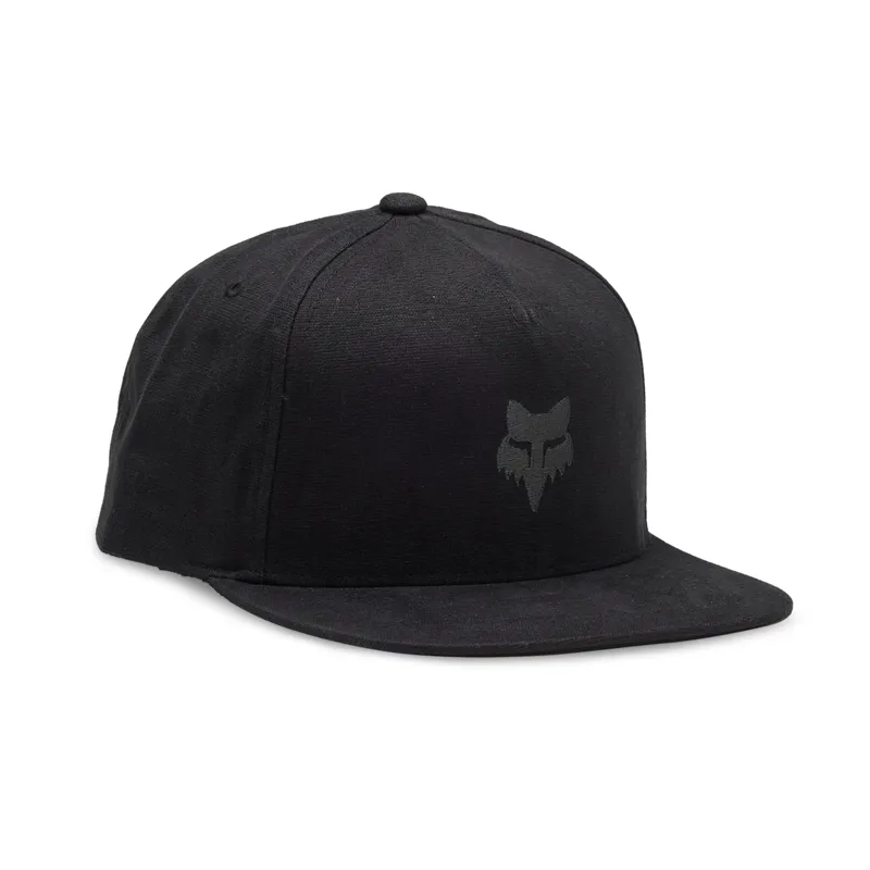 Fox Snapback Hat in Black