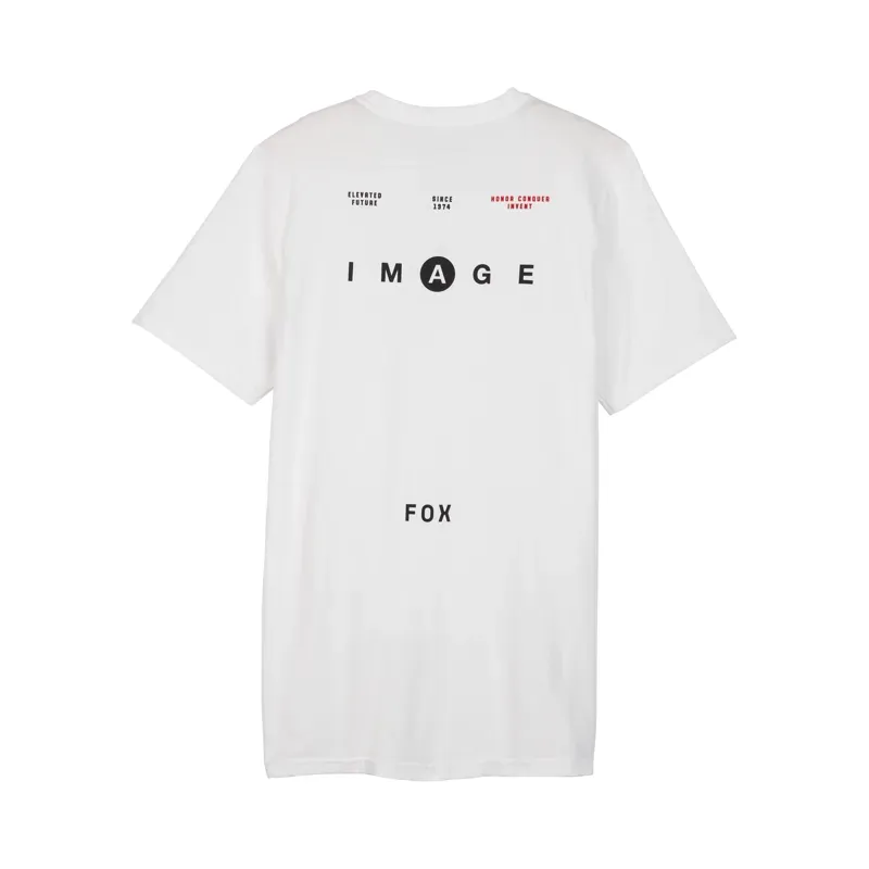 Fox Image Premium Short Sleeve Casual T-Shirt in Optic White-4