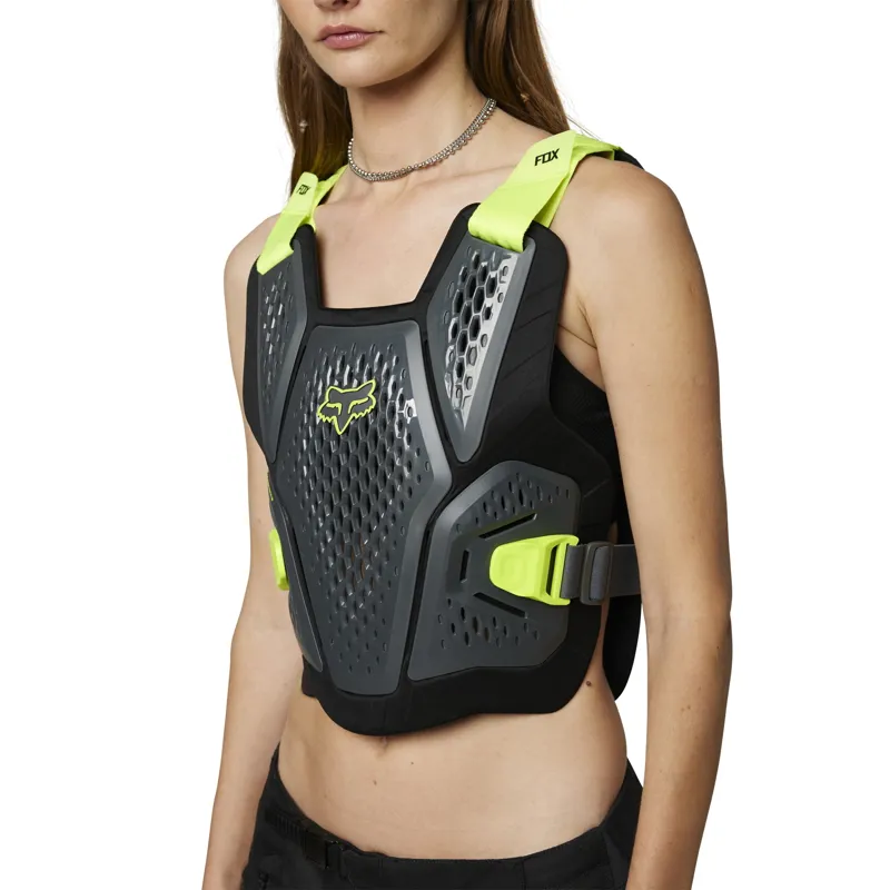 Fox Raceframe Impact CE Chest and Back Guard in Dark Shadow Grey-2