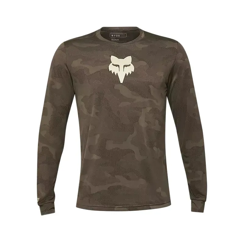 Fox Ranger TruDri Long Sleeve MTB Jersey in Dirt