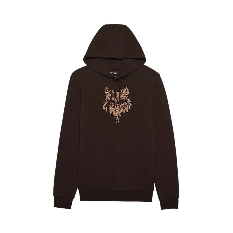 Fox The World Fleece Pullover Hoodie in Cocoa-2