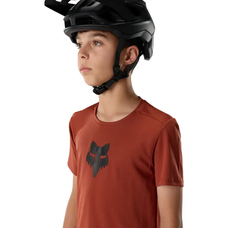 Fox Youth Ranger Fox Head Jersey in Amber Scarlet-4