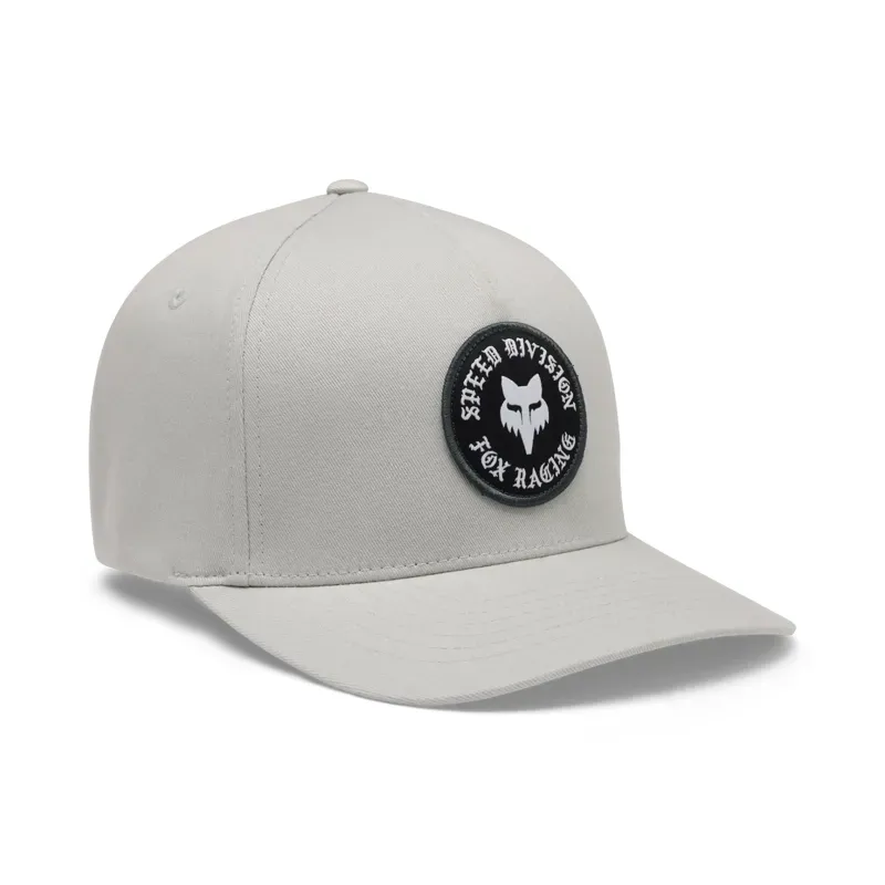Fox Badge Flexfit Hat in Light Grey