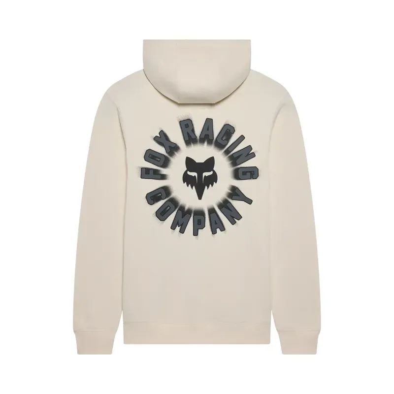 Fox Beam Fleece Pullover Hoodie in Off White-1