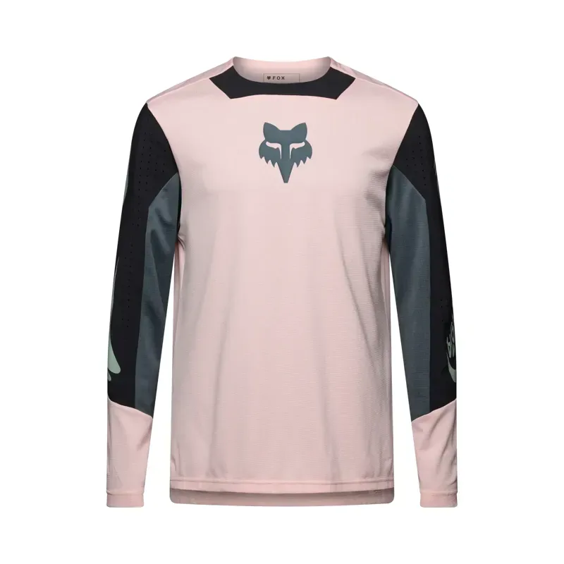 Fox Defend Creation Long Sleeve MTB Jersey in Blush Pink