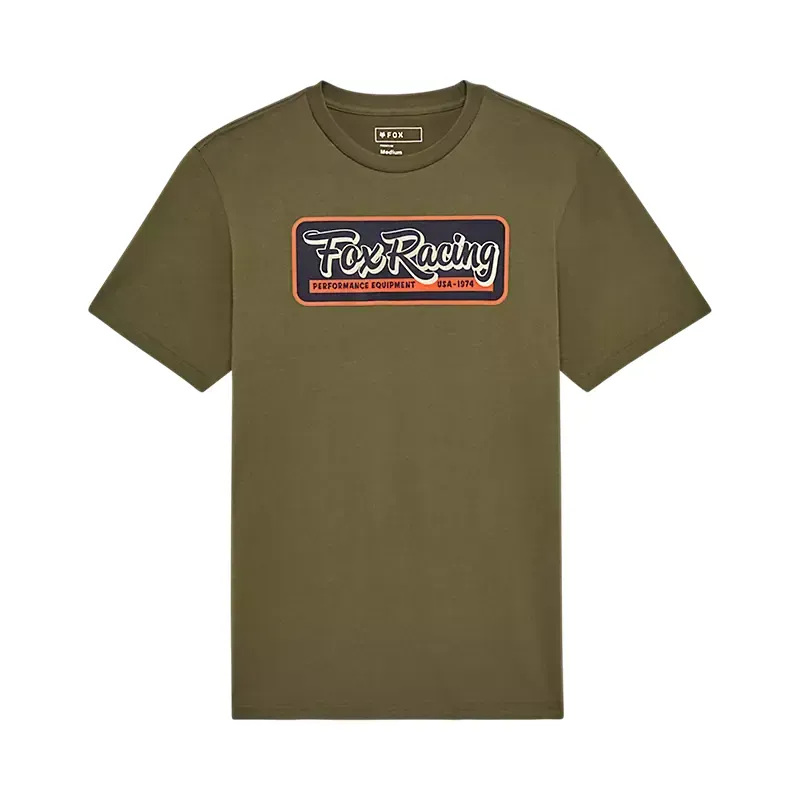 Fox Equipped Short Sleeve Premium Casual Tee in Olive Green