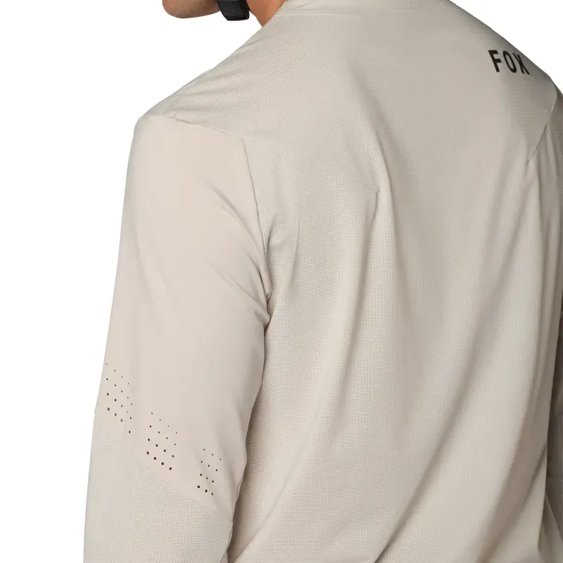 Fox Flexair Long Sleeve Mountain Bike Jersey in Chalk White-5