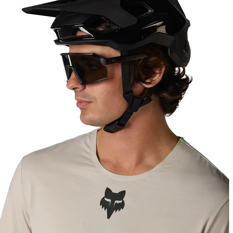 Fox Flexair Long Sleeve Mountain Bike Jersey in Chalk White-4