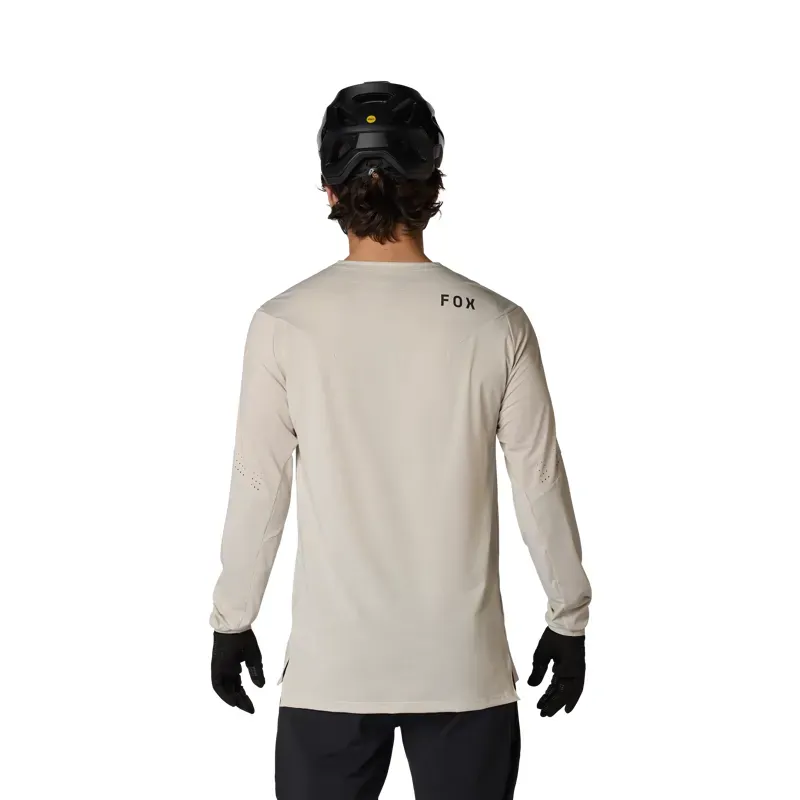 Fox Flexair Long Sleeve Mountain Bike Jersey in Chalk White-3