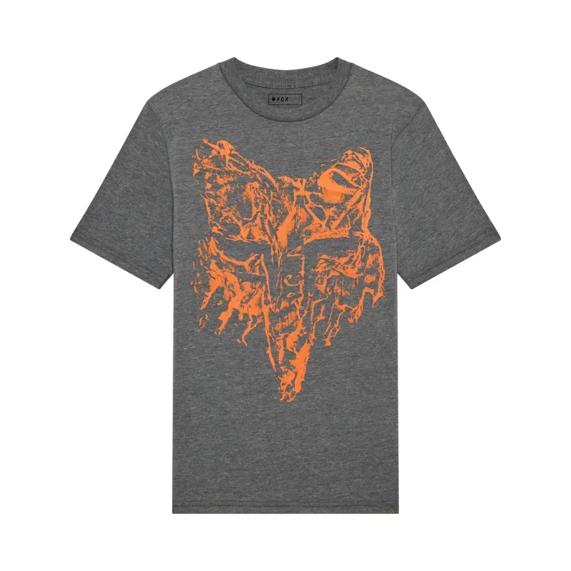 Fox Youth Image Print HD T-Shirt in Heather Dark Grey