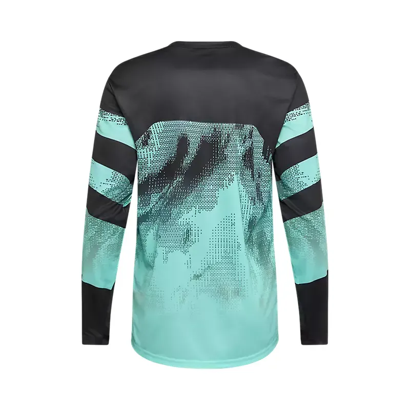 Fox Ranger Kairos Long Sleeve Mountain Bike Jersey in Turquoise-3
