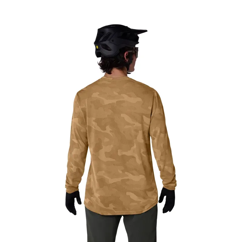 Fox Ranger TruDri Long Sleeve Mountain Bike Jersey in Nutmeg Brown-5