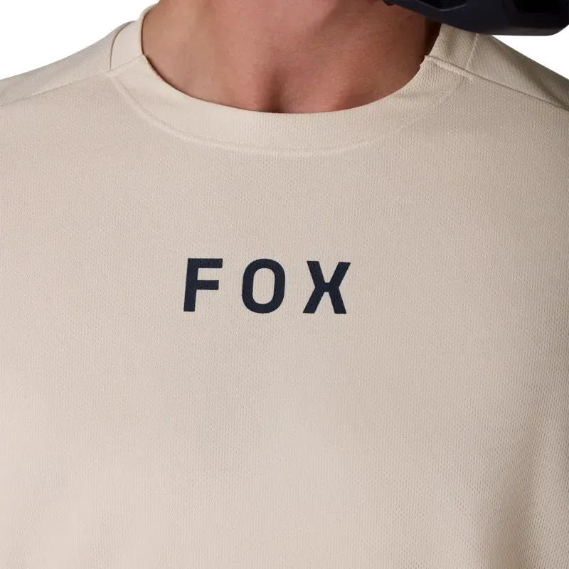 Fox Ranger Wordmark Short Sleeve MTB Jersey in Chalk White-2