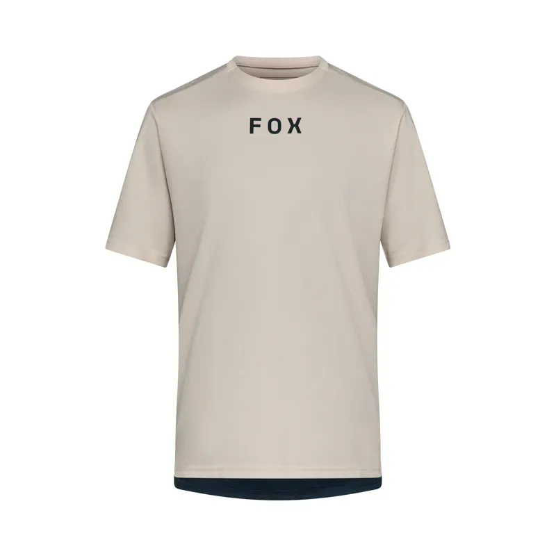 Fox Ranger Wordmark Short Sleeve MTB Jersey in Chalk White