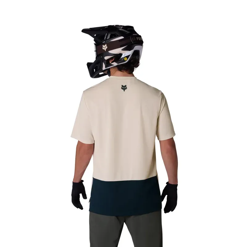 Fox Ranger Wordmark Short Sleeve MTB Jersey in Chalk White-5