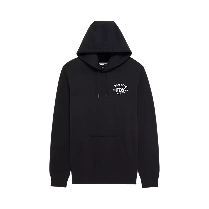 Fox Slogan Casual Pullover Hoodie in Black