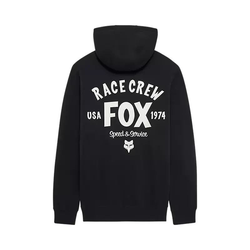 Fox Slogan Casual Pullover Hoodie in Black-1
