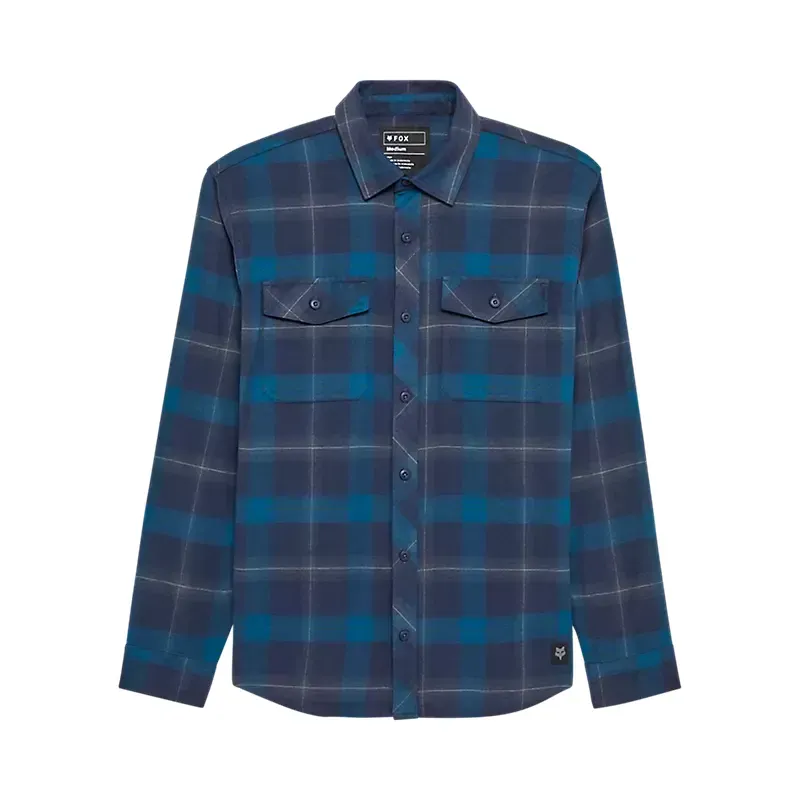 Fox Survivalist Core Flannel Long Sleeve Shirt in Midnight Blue-2