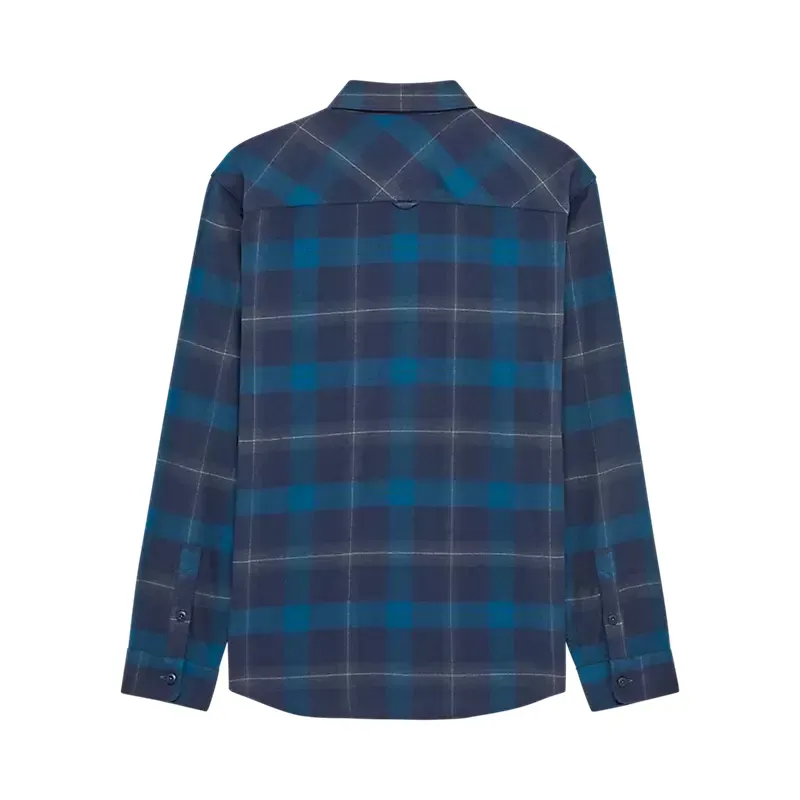 Fox Survivalist Core Flannel Long Sleeve Shirt in Midnight Blue-3