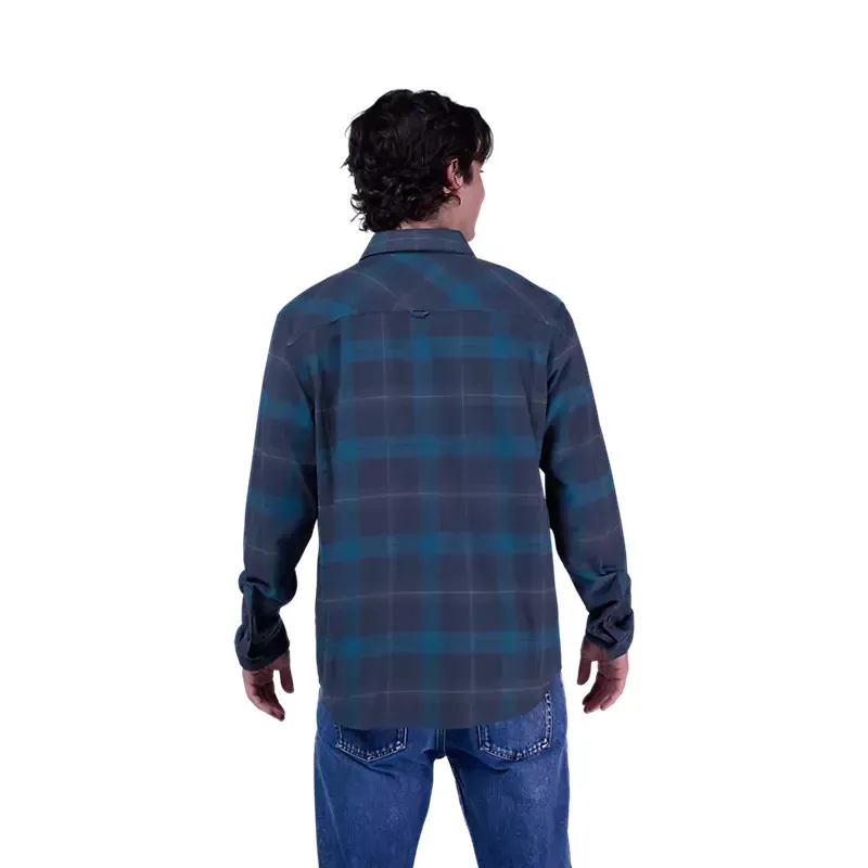 Fox Survivalist Core Flannel Long Sleeve Shirt in Midnight Blue-1