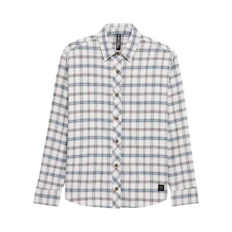 Fox Womens Survivalist Core Long Sleeve Flannel in Light Grey-2