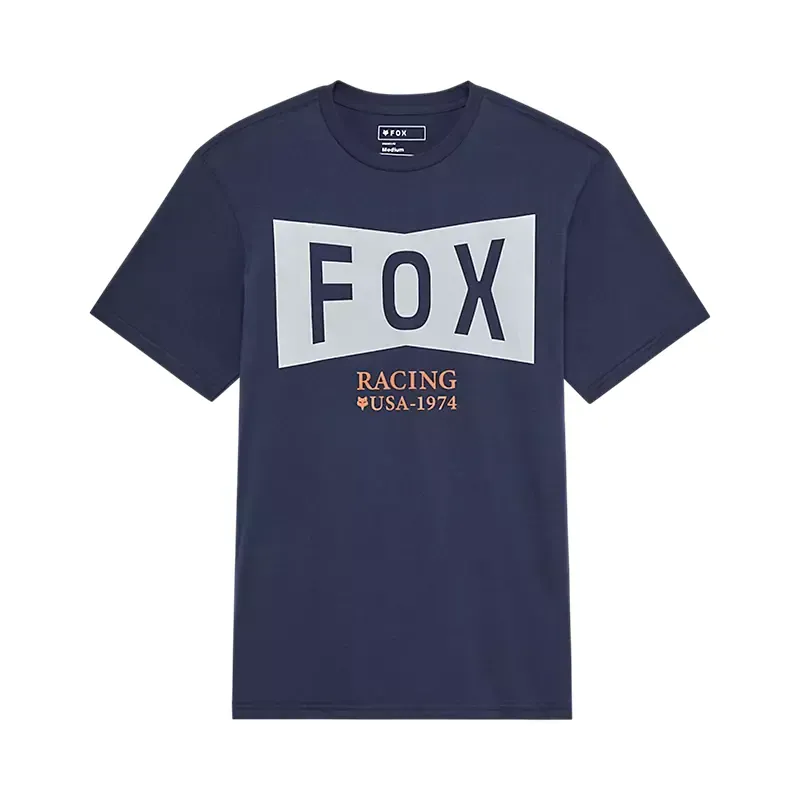 Fox Typeface Premium Short Sleeve T-Shirt in Midnight Blue