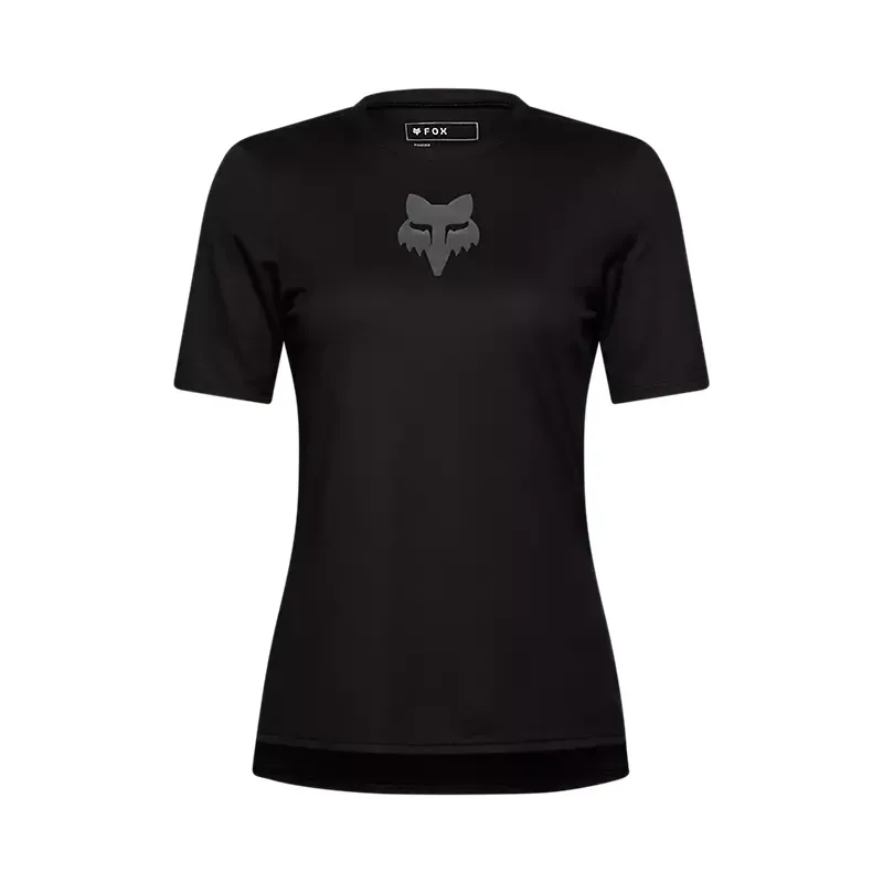 Fox Women's Ranger Short Sleeve Fox Head Jersey in Black