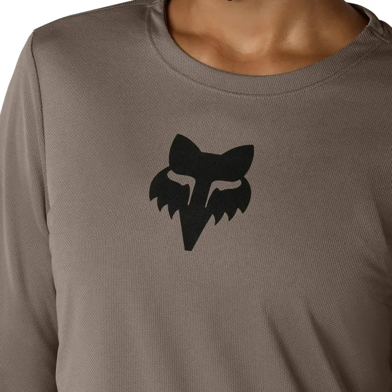 Fox Women's Ranger Fox Head Long Sleeve Jersey in Nutmeg Brown-4