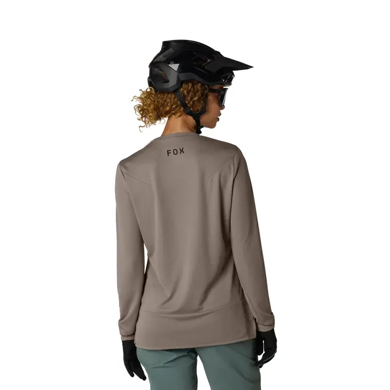 Fox Women's Ranger Fox Head Long Sleeve Jersey in Nutmeg Brown-3