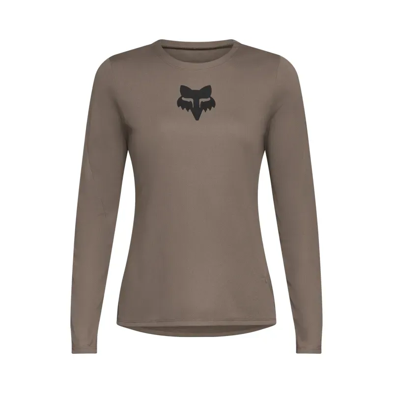 Fox Women's Ranger Fox Head Long Sleeve Jersey in Nutmeg Brown