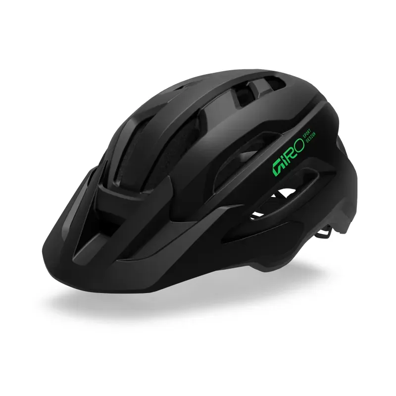 Giro Fixture II Youth Mountain Bike Helmet in Black/Green