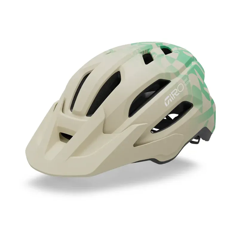 Giro Fixture Mips II Mountain Bike Helmet in Matte Stone/Green Rush