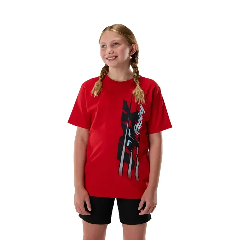 Fox Youth Apex Short Sleeve T-Shirt in Tibetan Red-2