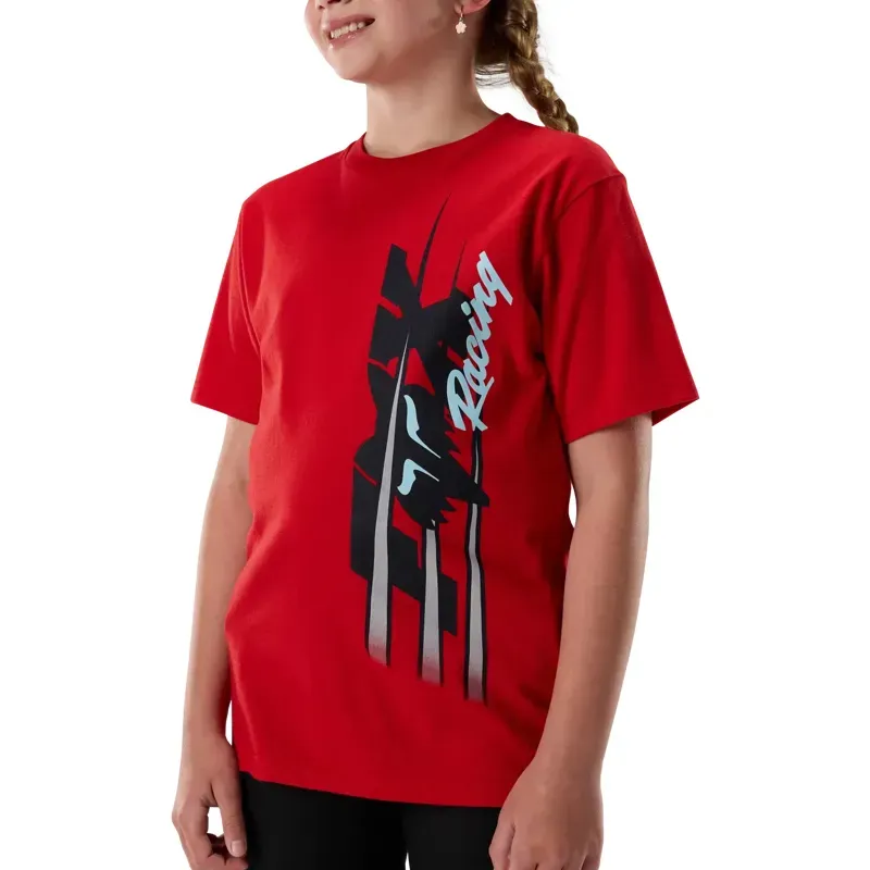 Fox Youth Apex Short Sleeve T-Shirt in Tibetan Red-4