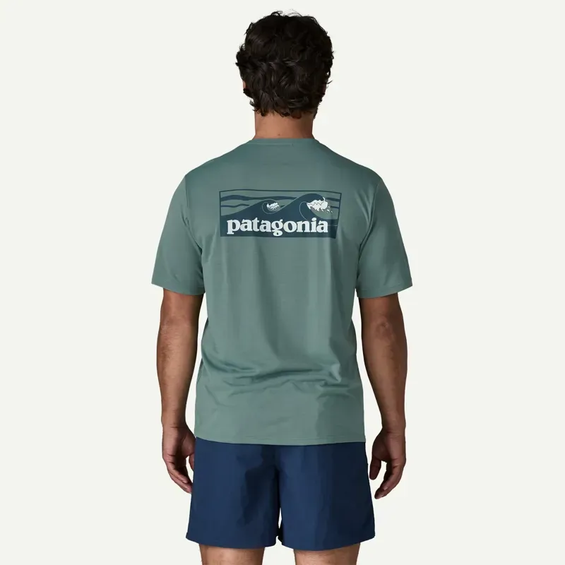 Patagonia Capilene Cool Daily Boardshort Logo Shirt in Blue Sage -2