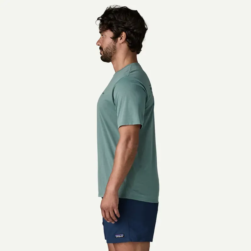 Patagonia Capilene Cool Daily Boardshort Logo Shirt in Blue Sage -4