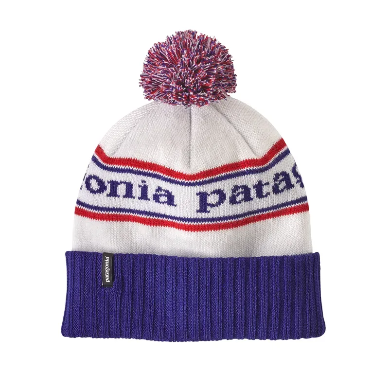 Patagonia Powder Town Beanie in Park Stripe: Viking Blue