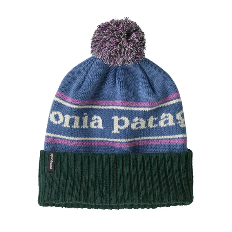 Patagonia Powder Town Beanie in Park Stripe Barnacle Blue-2