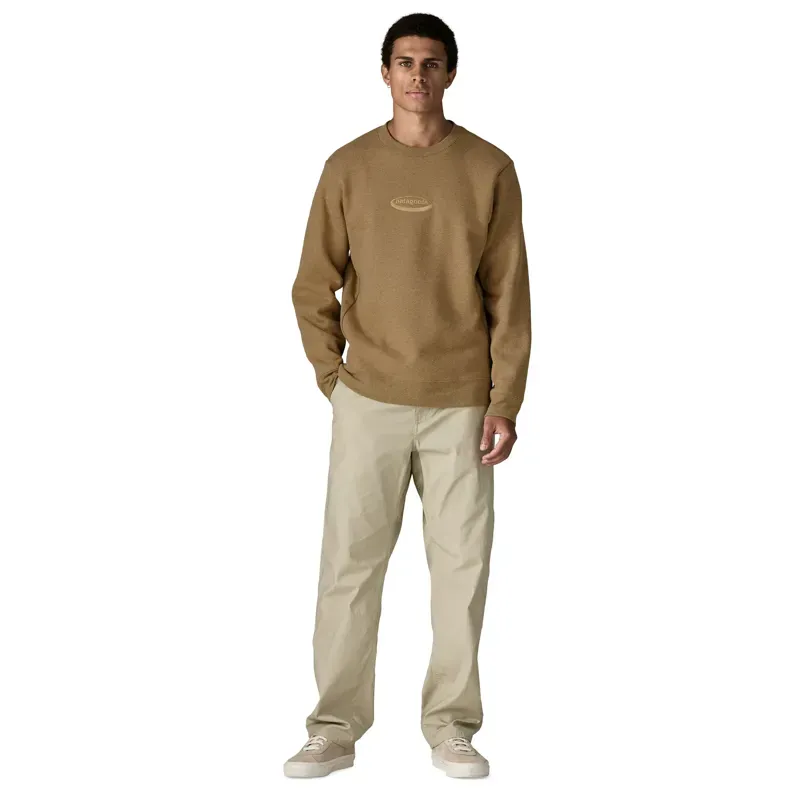 Patagonia '95 Oval Logo Uprisal Crew Sweatshirt in Bobcat Brown-3