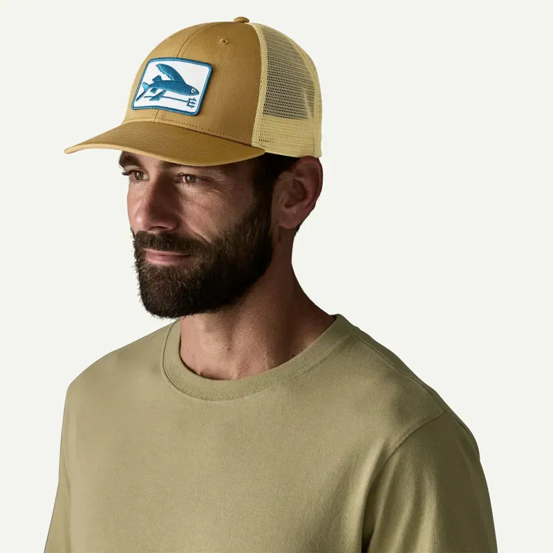 Patagonia Flying Fish LoPro Trucker Hat in Flying Fish Fork: Bobcat Brown-1