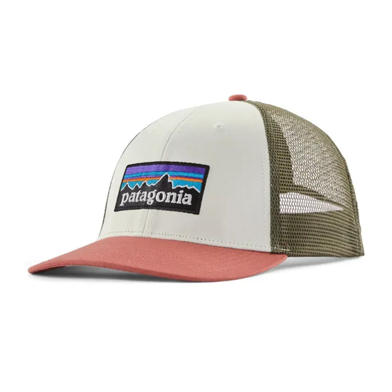 Patagonia P-6 Logo LoPro Trucker Hat in Birch White-3