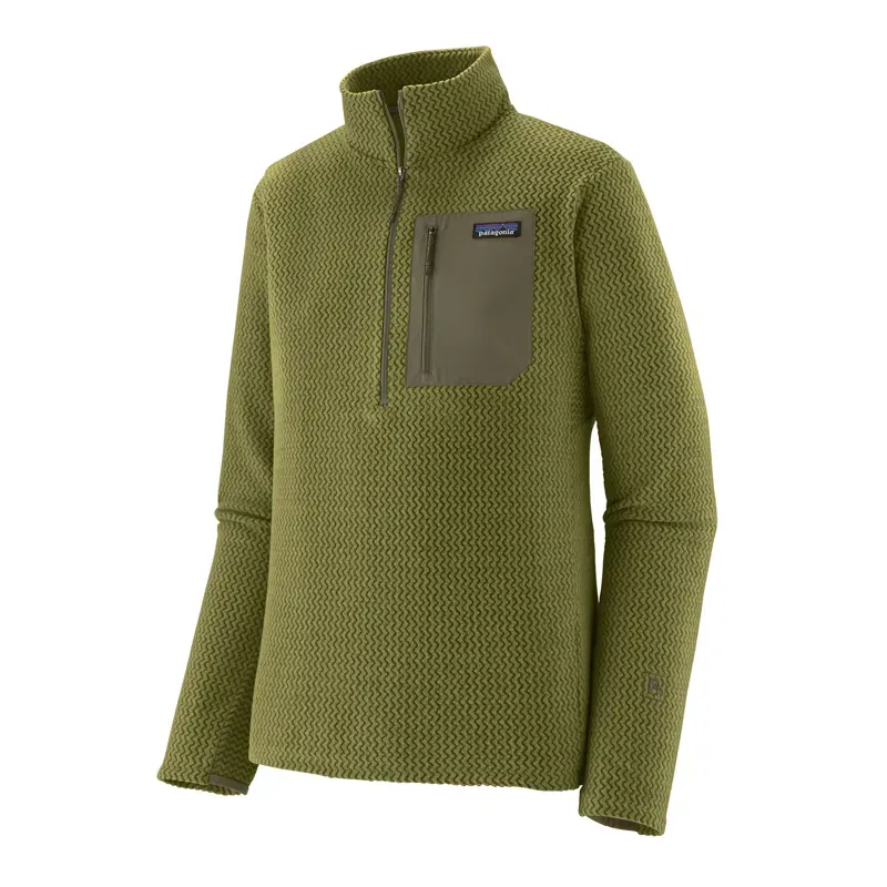 Patagonia R1 Air Zip Neck Fleece in Caper Green