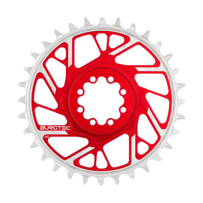 Burgtec - 3mm Offset Thick Thin Chainring for SRAM 8Bolt 32T Race Red