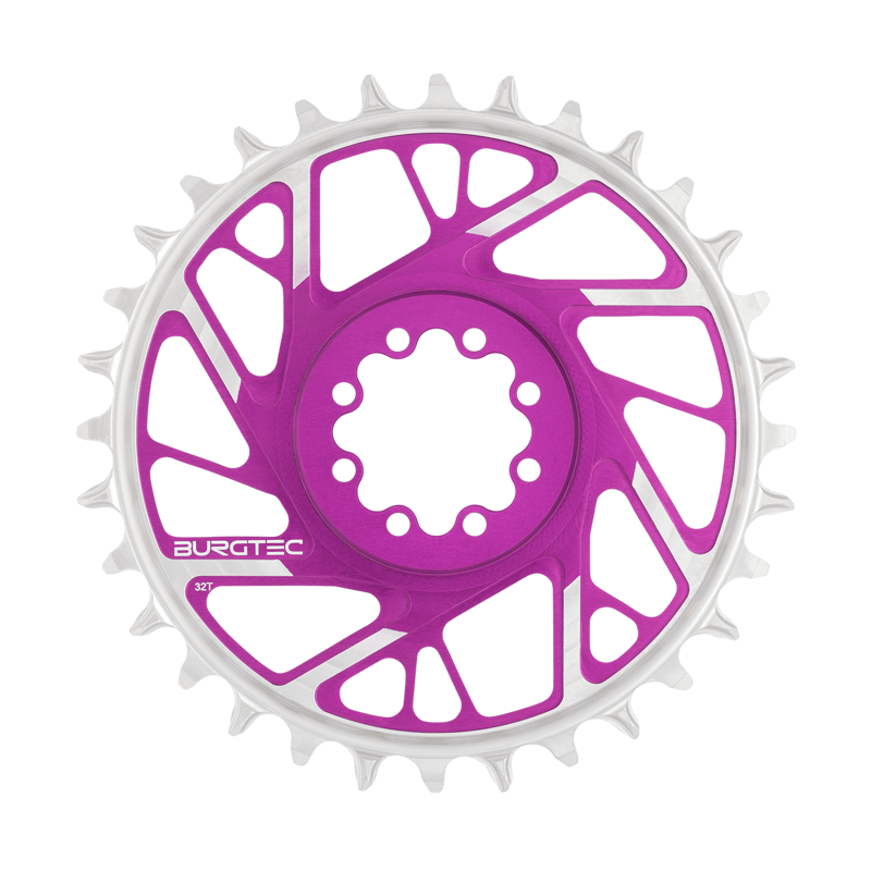 Burgtec - 3mm Offset Thick Thin Chainring for SRAM 8Bolt 32T in Purple