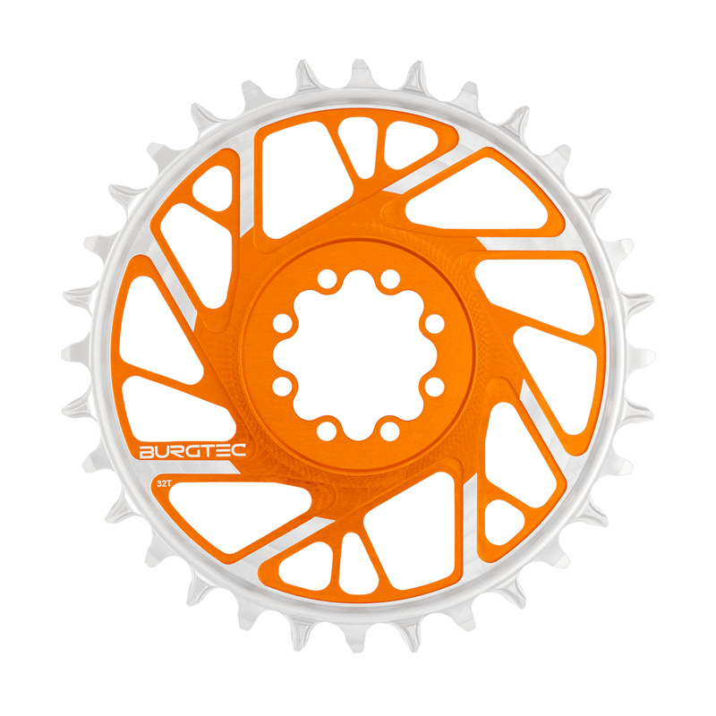 Burgtec - 3mm Offset Thick Thin Chainring for SRAM 8Bolt 32T Orange