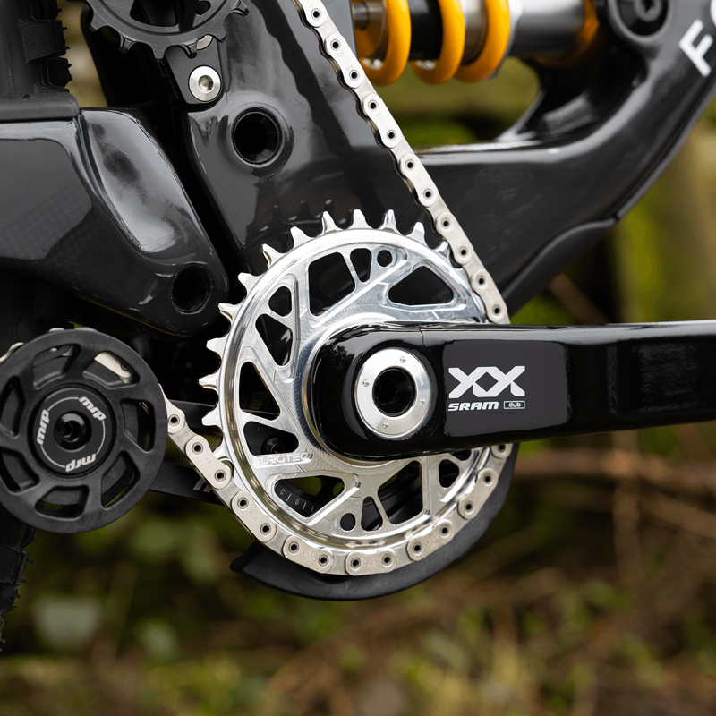 Burgtec - 3mm Offset Thick Thin Chainring for SRAM 8Bolt 30T Silver-1